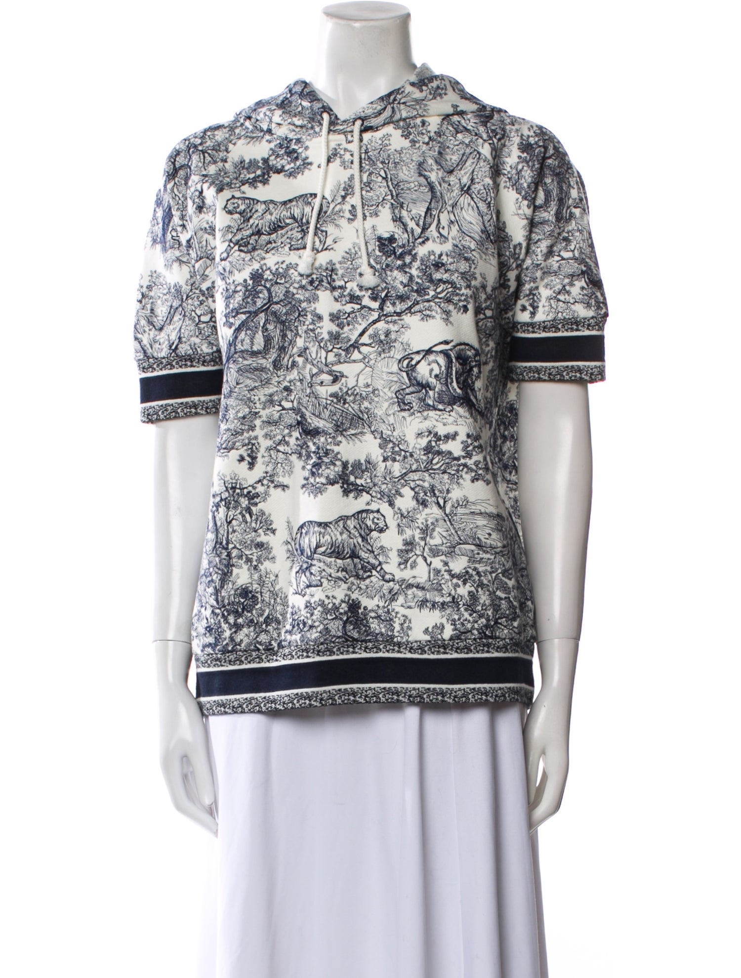 Christian Dior Paisley Print Mock Neck Sweatshirt