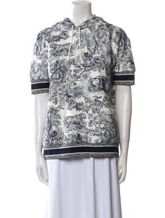Christian Dior Paisley Print Mock Neck Sweatshirt