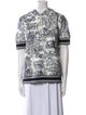 Christian Dior Paisley Print Mock Neck Sweatshirt