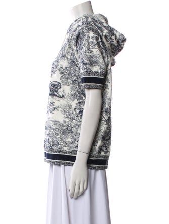 Christian Dior Paisley Print Mock Neck Sweatshirt