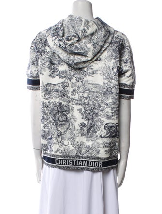 Christian Dior Paisley Print Mock Neck Sweatshirt