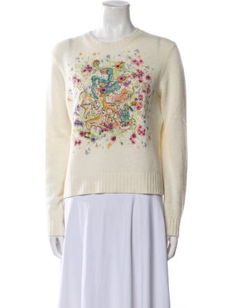Christian Dior Cashmere Graphic Print Sweater