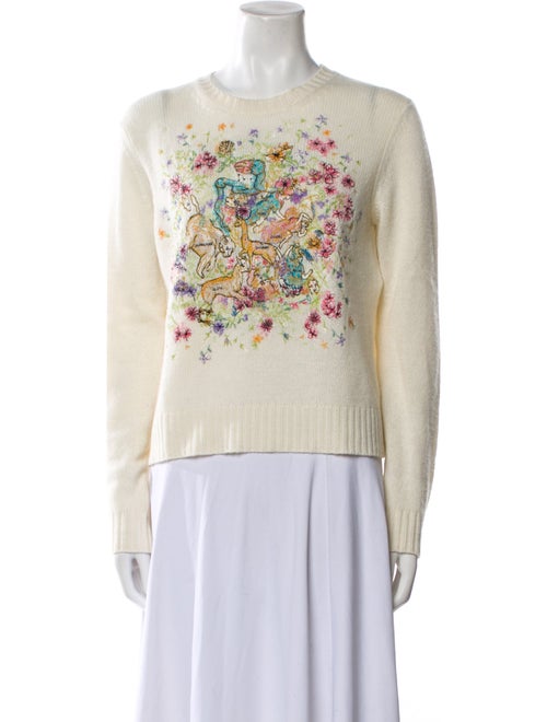 Christian Dior Cashmere Graphic Print Sweater