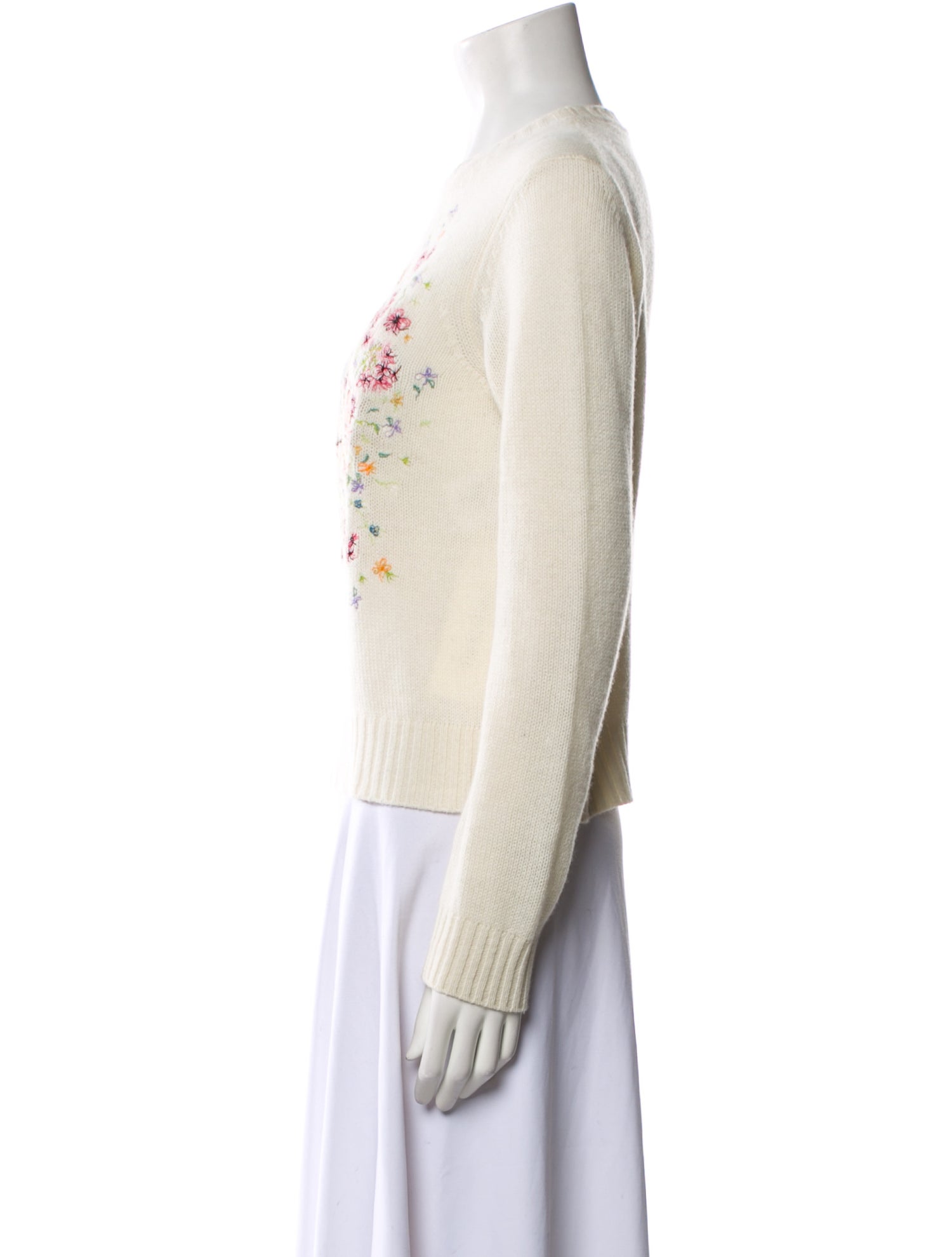 Christian Dior Cashmere Graphic Print Sweater