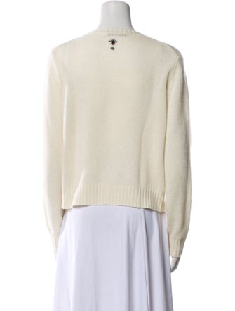 Christian Dior Cashmere Graphic Print Sweater