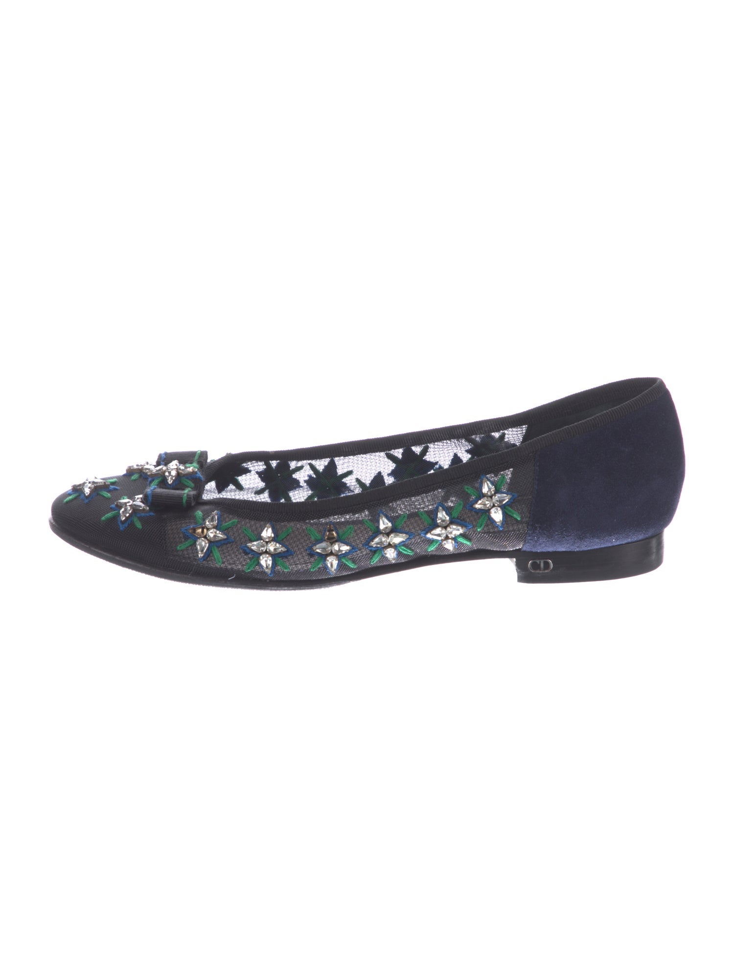 Christian Dior Mesh Patterned Flats