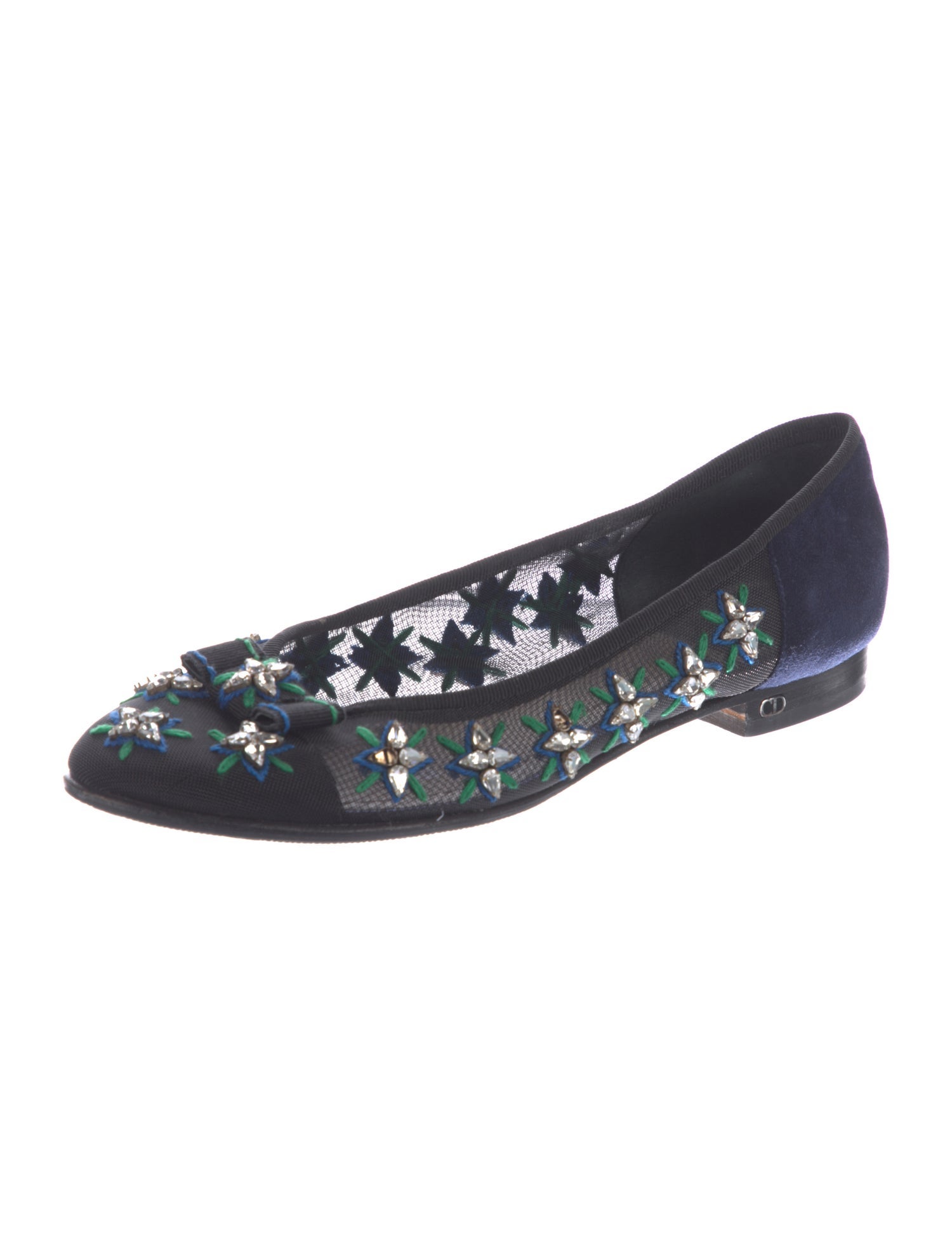 Christian Dior Mesh Patterned Flats