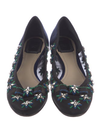Christian Dior Mesh Patterned Flats