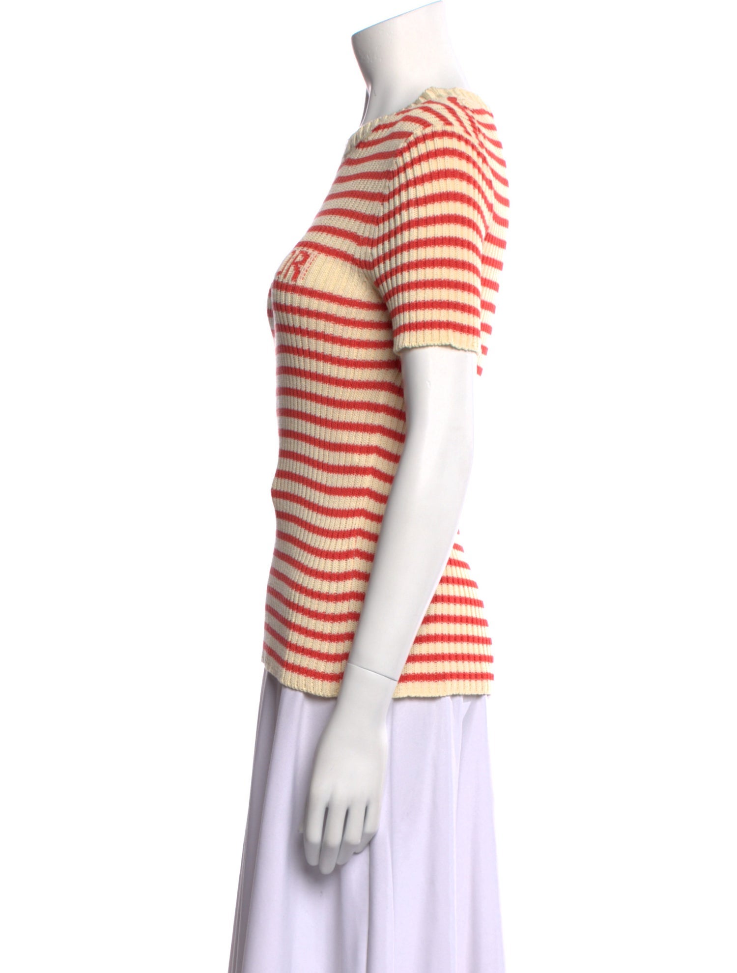 Christian Dior Striped Crew Neck T-Shirt