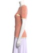 Christian Dior Striped Crew Neck T-Shirt