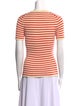 Christian Dior Striped Crew Neck T-Shirt
