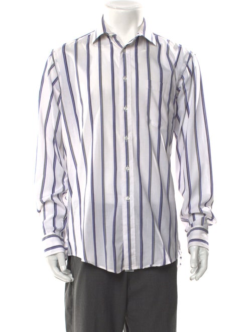 Christian Dior Striped Long Sleeve Dress Shirt