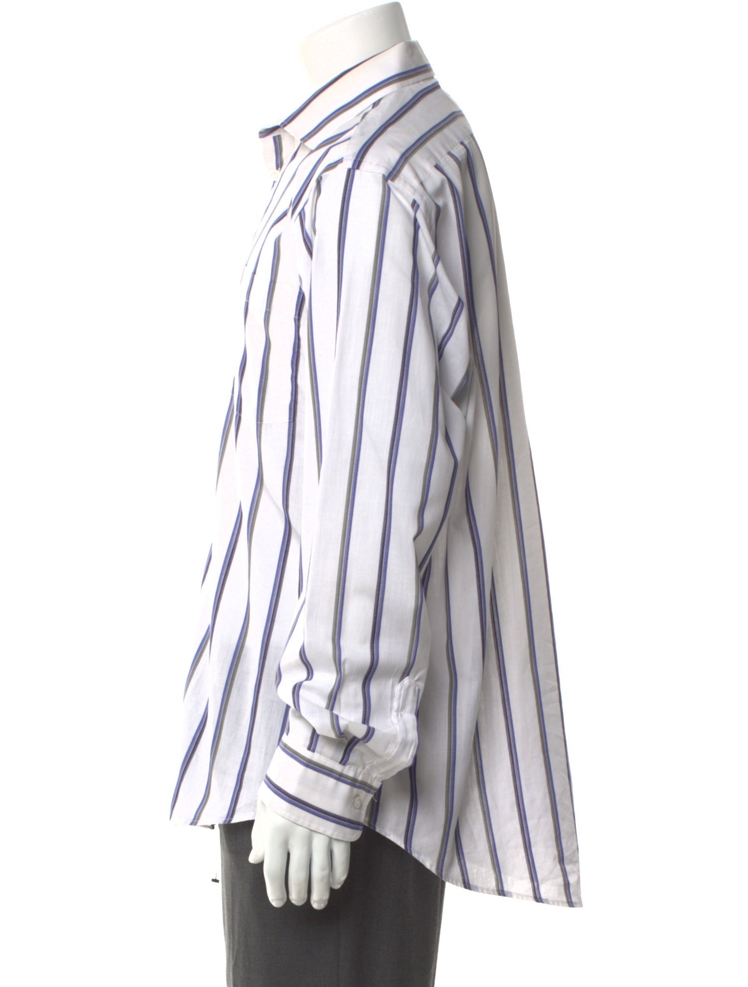 Christian Dior Striped Long Sleeve Dress Shirt