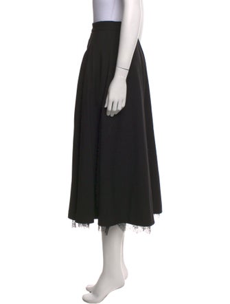 Christian Dior Pleated Accents Midi Length Skirt