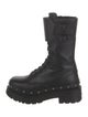 Christian Dior Leather Studded Accents Combat Boots