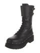 Christian Dior Leather Studded Accents Combat Boots