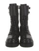 Christian Dior Leather Studded Accents Combat Boots