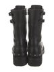 Christian Dior Leather Studded Accents Combat Boots