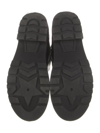 Christian Dior Leather Studded Accents Combat Boots