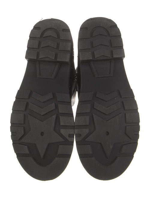 Christian Dior Leather Studded Accents Combat Boots