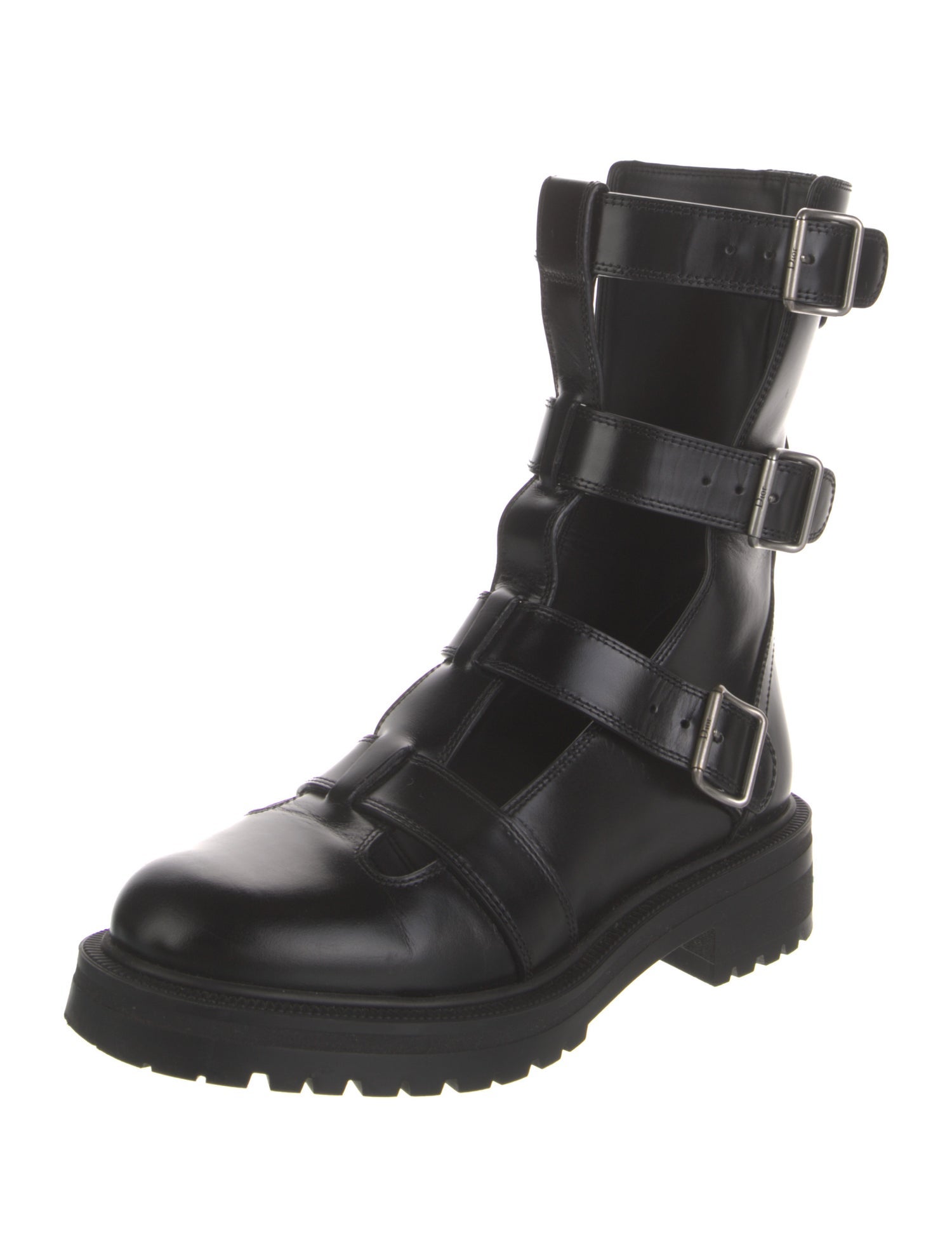 Christian Dior Leather Combat Boots