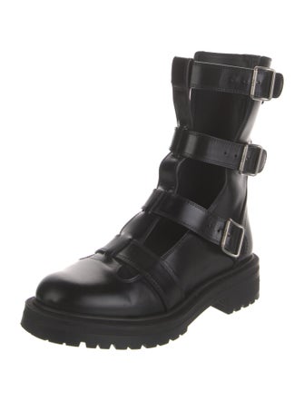 Christian Dior Leather Combat Boots