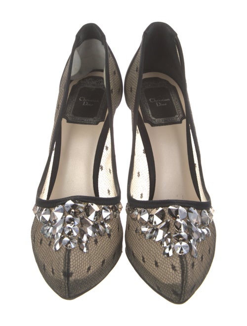 Christian Dior Mesh Lace Pattern Pumps