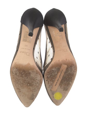Christian Dior Mesh Lace Pattern Pumps