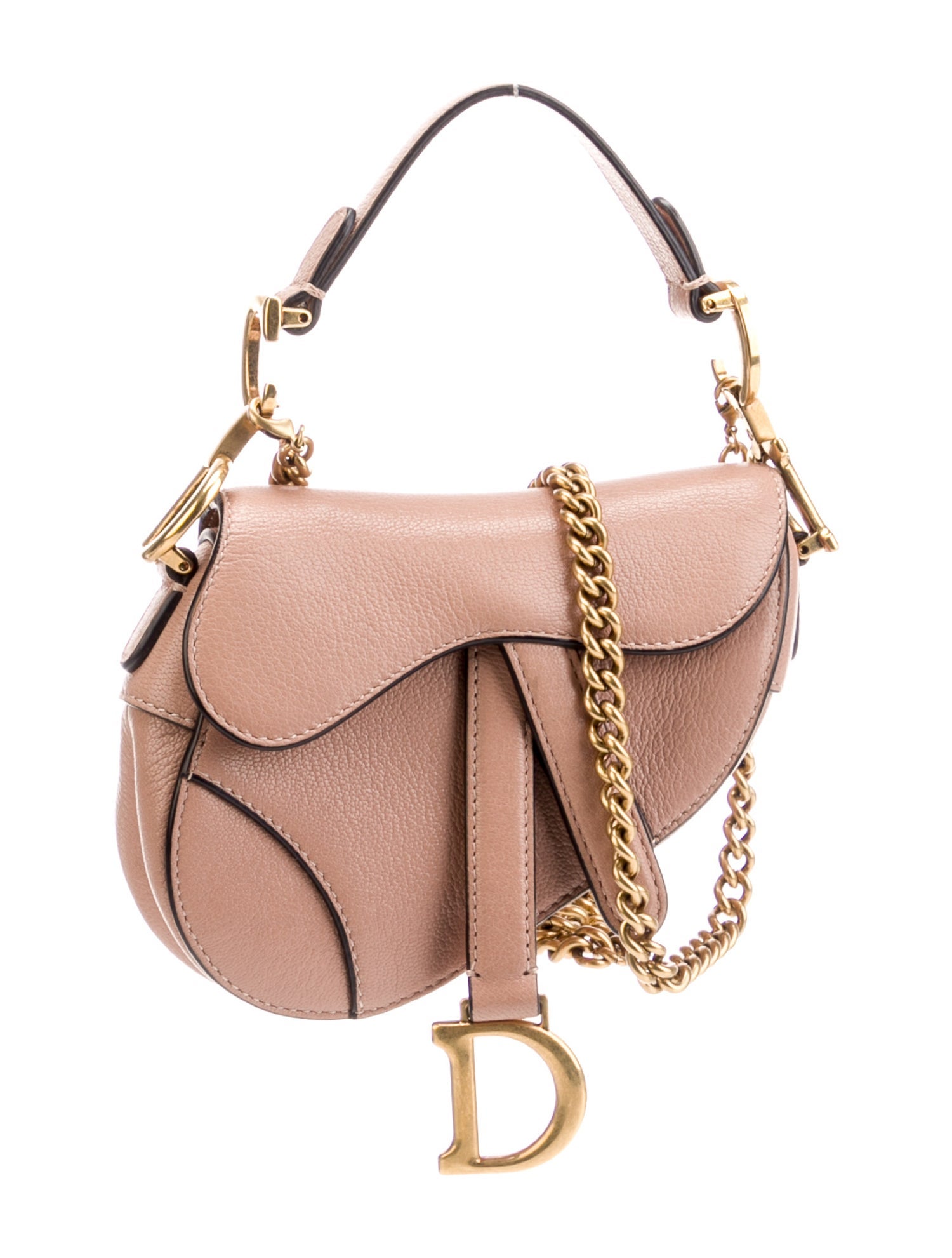 Christian Dior Leather Saddle Micro