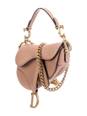 Christian Dior Leather Saddle Micro