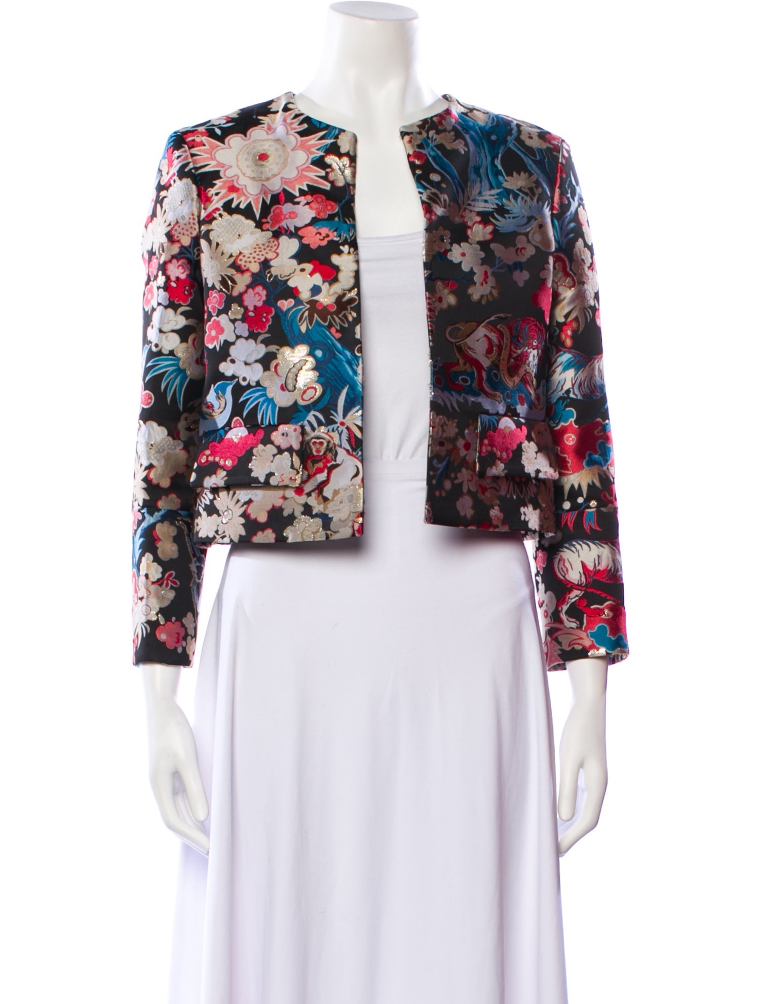 Christian Dior Floral Print Evening Jacket