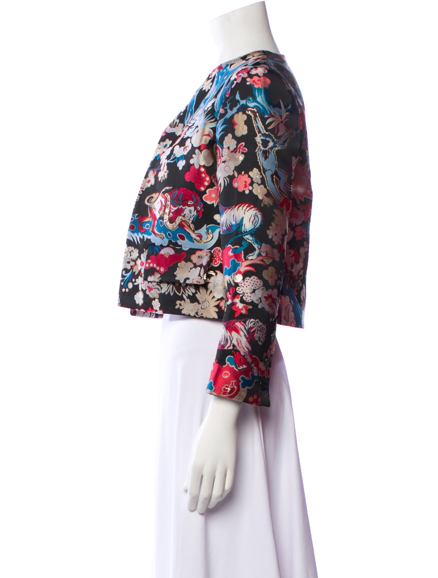 Christian Dior Floral Print Evening Jacket