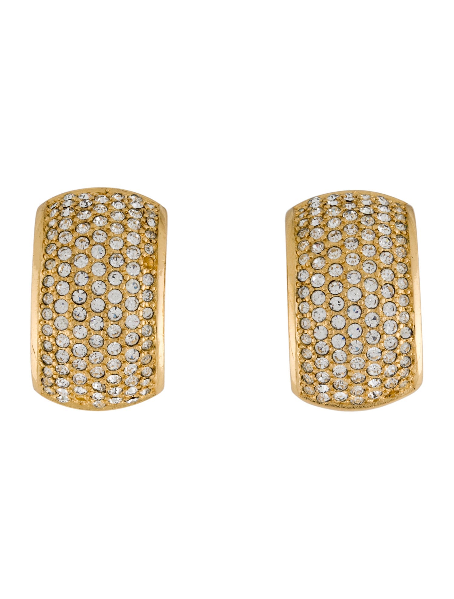 Christian Dior Vintage Crystal Clip-On Earrings