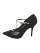 Christian Dior Suede Bow Accents T-Strap Pumps