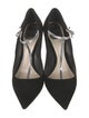 Christian Dior Suede Bow Accents T-Strap Pumps