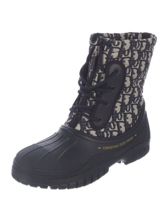 Christian Dior Oblique Jacquard Rubber Rain Boots