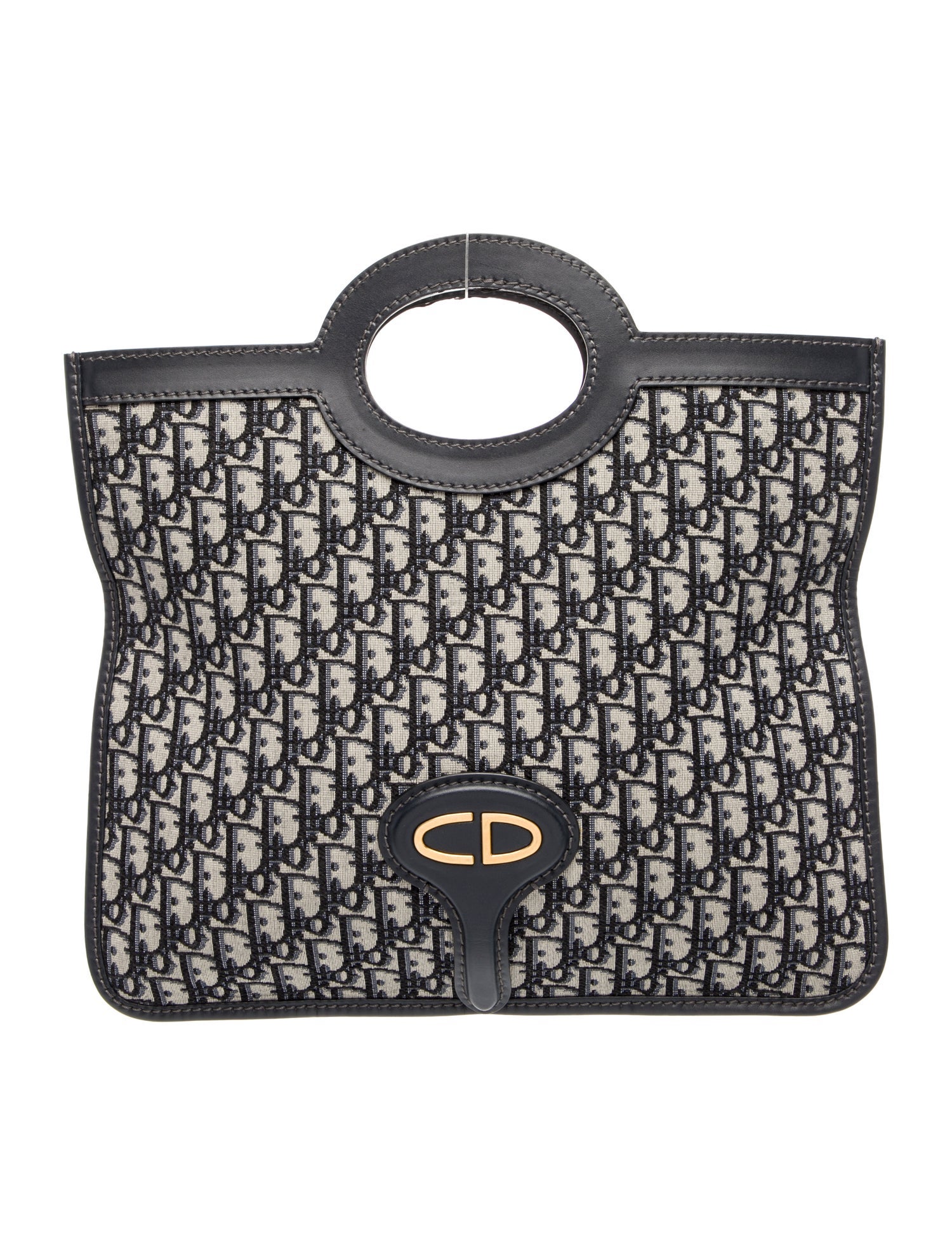 Christian Dior Oblique Jacquard Top Handle Bag