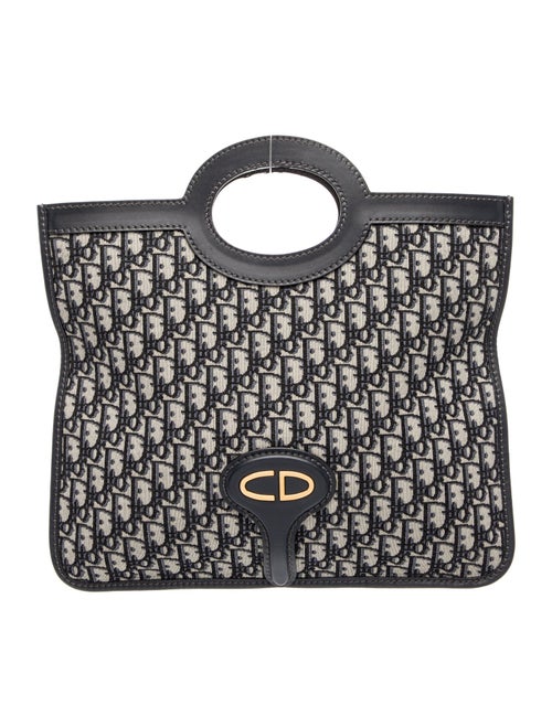 Christian Dior Oblique Jacquard Top Handle Bag