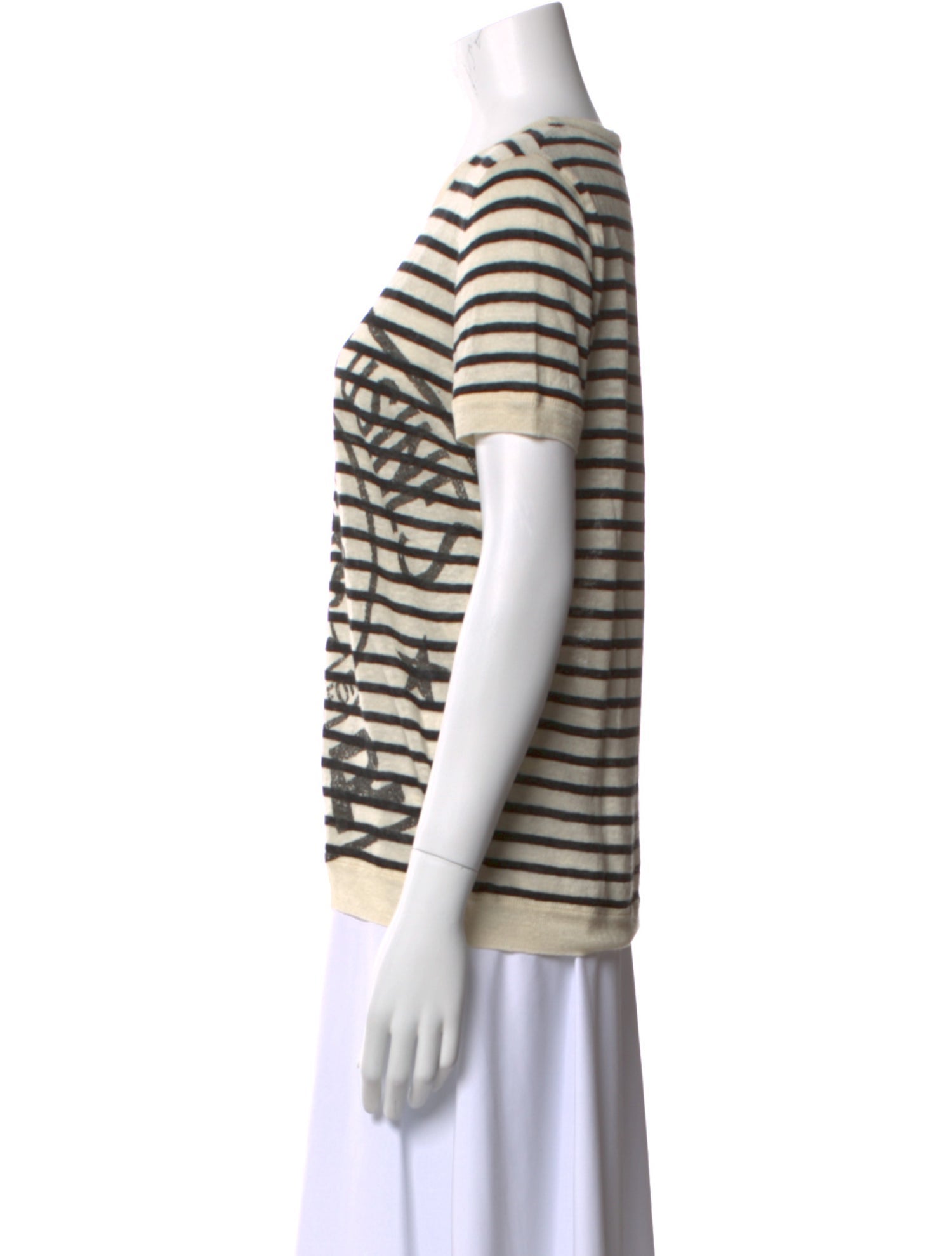 Christian Dior Linen Striped T-Shirt
