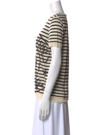 Christian Dior Linen Striped T-Shirt