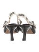 Christian Dior Leather Bow Accents Slingback Pumps