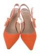 Christian Dior Printed Bow Accents Slingback Pumps