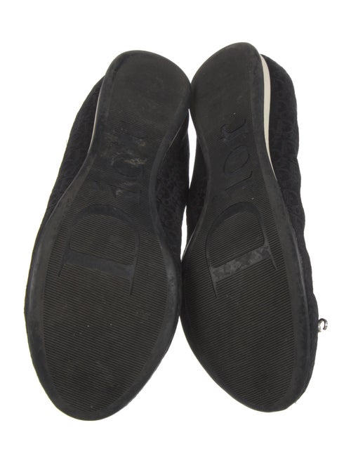 Christian Dior Diorissimo Pattern Bow Accents Ballet Flats