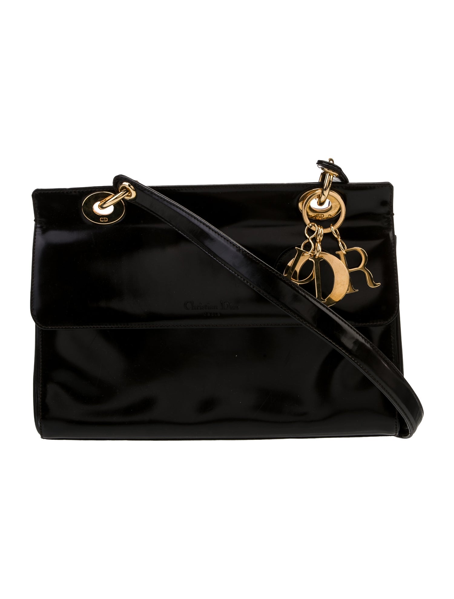 Christian Dior Patent Leather Shoulder Bag Vintage