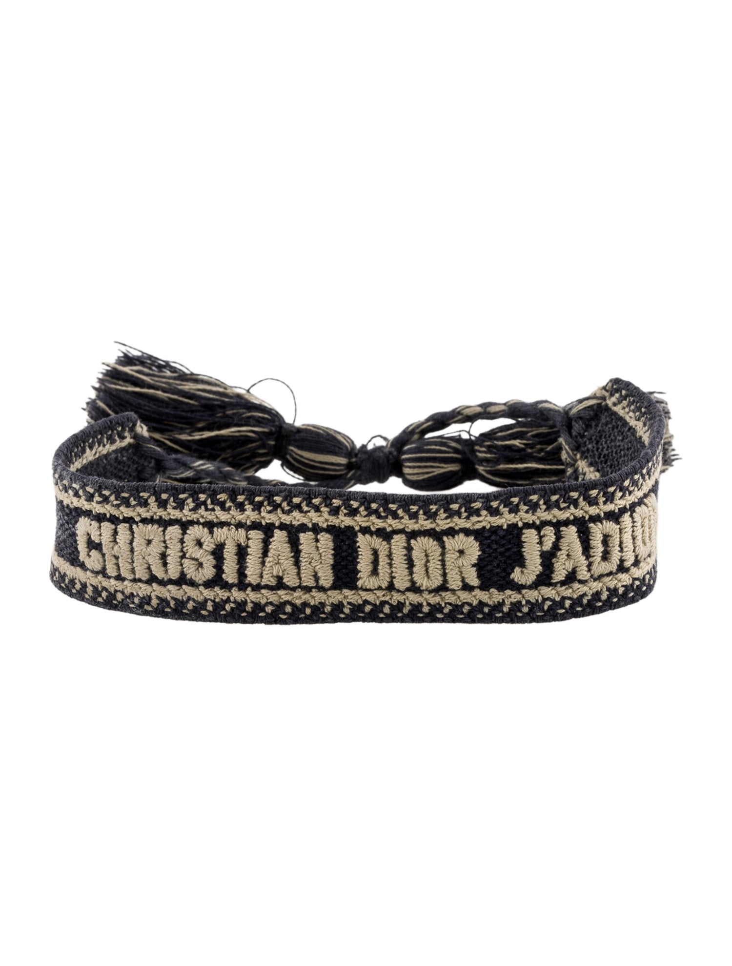 Christian Dior Cotton Thread Woven Friendship J'Adior Bangle Bracelet