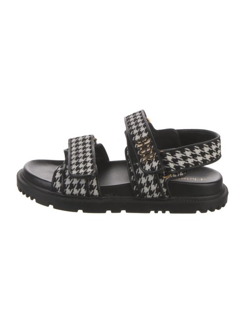Christian Dior Houndstooth Print Slingback Sandals