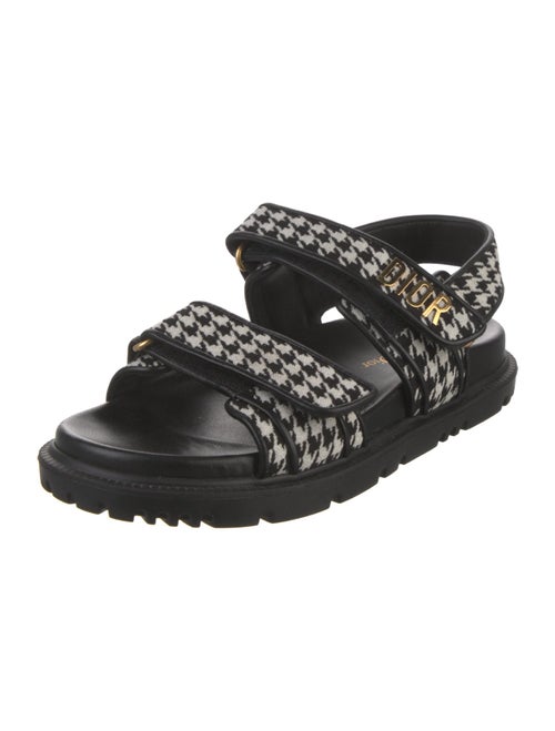 Christian Dior Houndstooth Print Slingback Sandals
