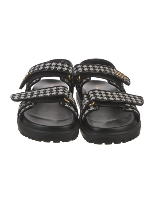 Christian Dior Houndstooth Print Slingback Sandals