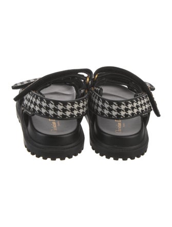 Christian Dior Houndstooth Print Slingback Sandals
