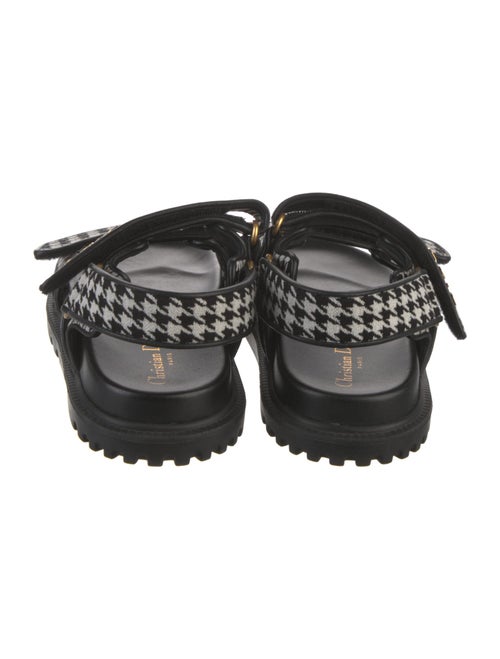 Christian Dior Houndstooth Print Slingback Sandals